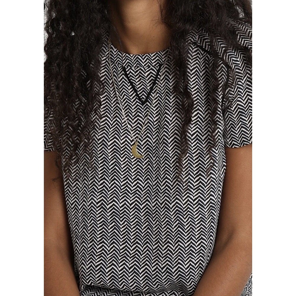 SCOTCH & SODA Dans La Nuit Casual Shirt Top T-Shirt Blouse Herringbone Size S